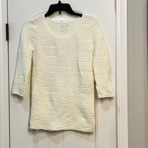 Tees by Tina Cream Textured Top